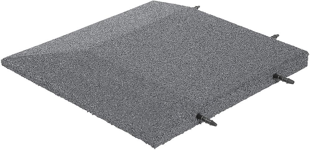 Fallschutzplatte Randeckplatte 50x50x5 cm Gummigranulat, grau